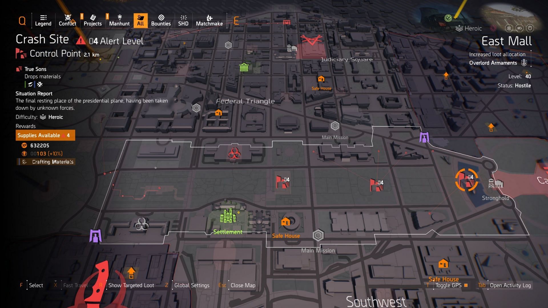 True Sons Control Point in The Division 2 (Image via Ubisoft)